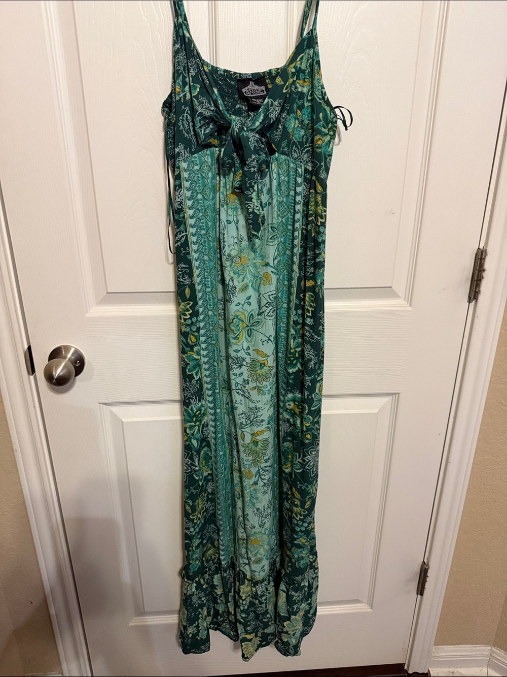 Angie Green Floral Maxi Dress